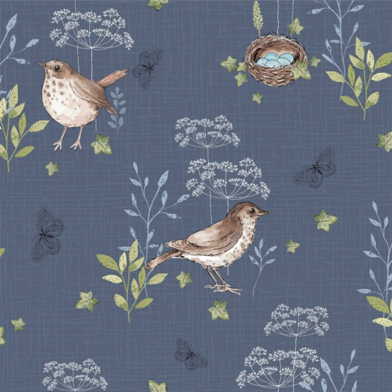 WOODLAND COL.104 -THRUSH NAVY ( Sold by the Half Metre)