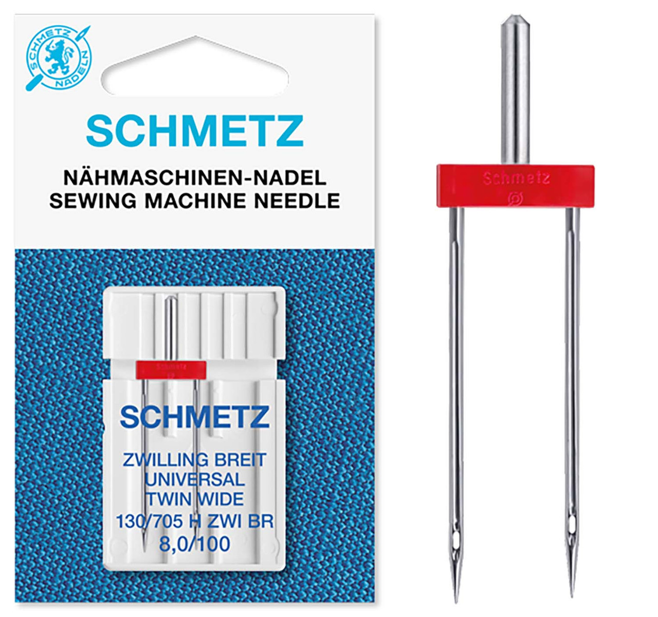 Sewing Machine Needles: Universal Twin: 100(16) 8.0Mm: 1 Piece