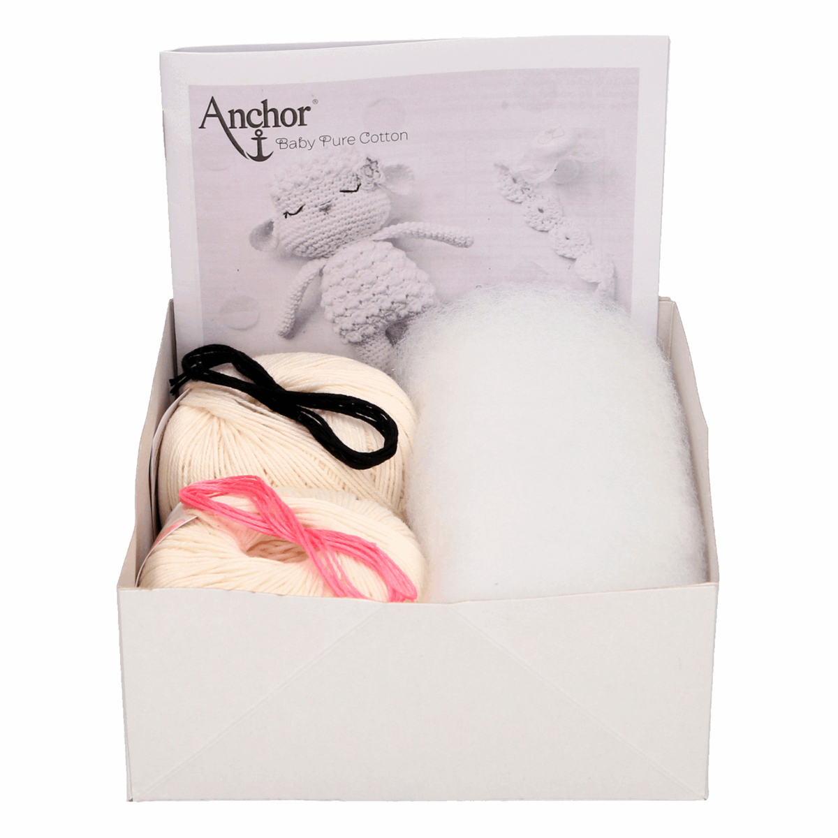 Sleepy Sheep Toy & Dummy Clip Baby Pure Cotton Amigurumi Crochet Kit