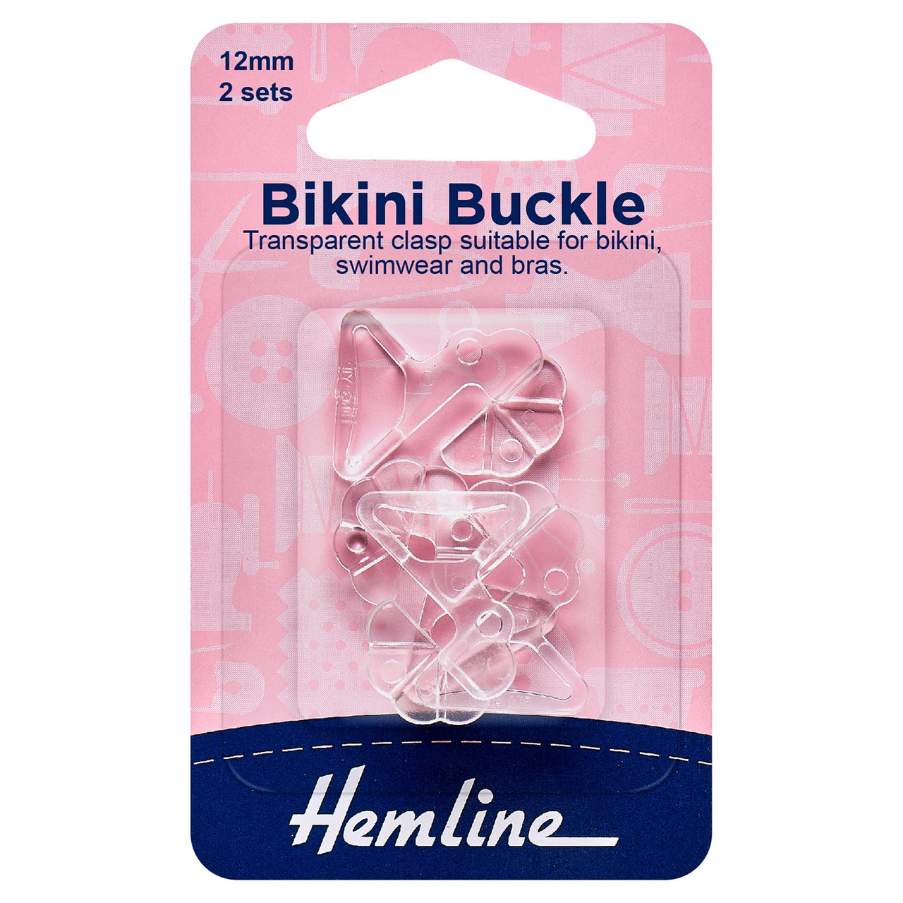 White Bikini Buckles, 19mm (1 sets)