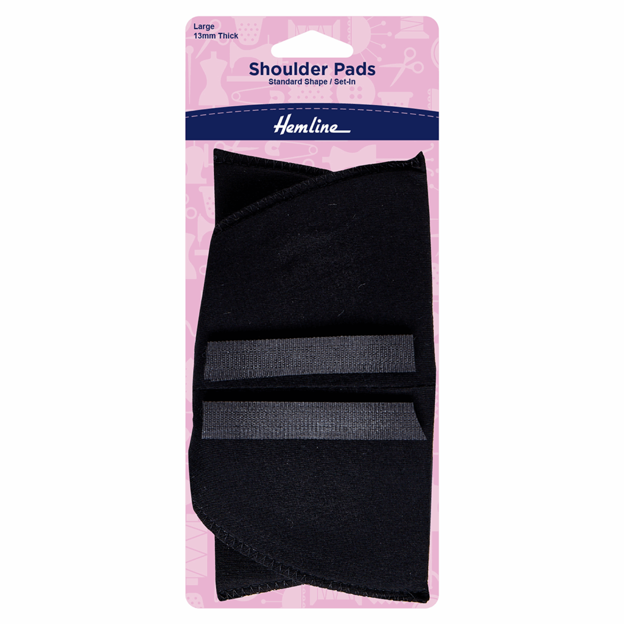 Black Large Standard Set-In Shoulder Pads (1 Pair)