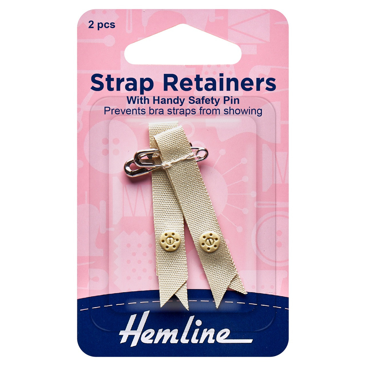 Nude Shoulder Strap Retainer with Safety Pin