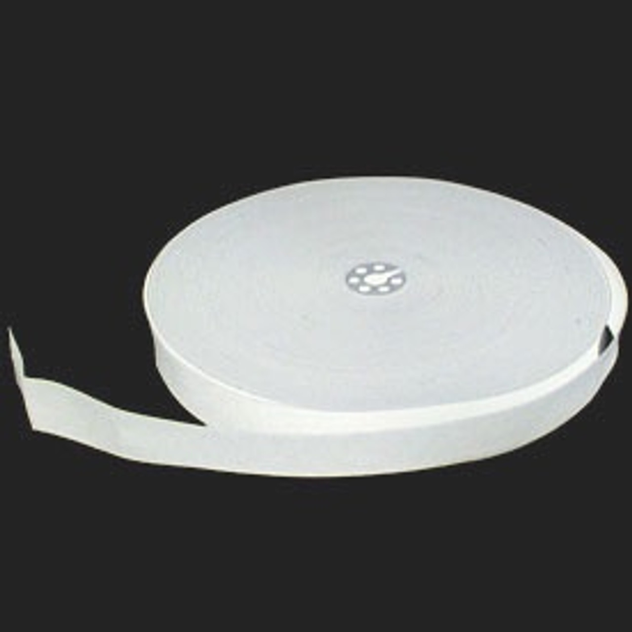 White 1.25" Flat Woven Elastic, 32mm wide (Sold Per Metre)