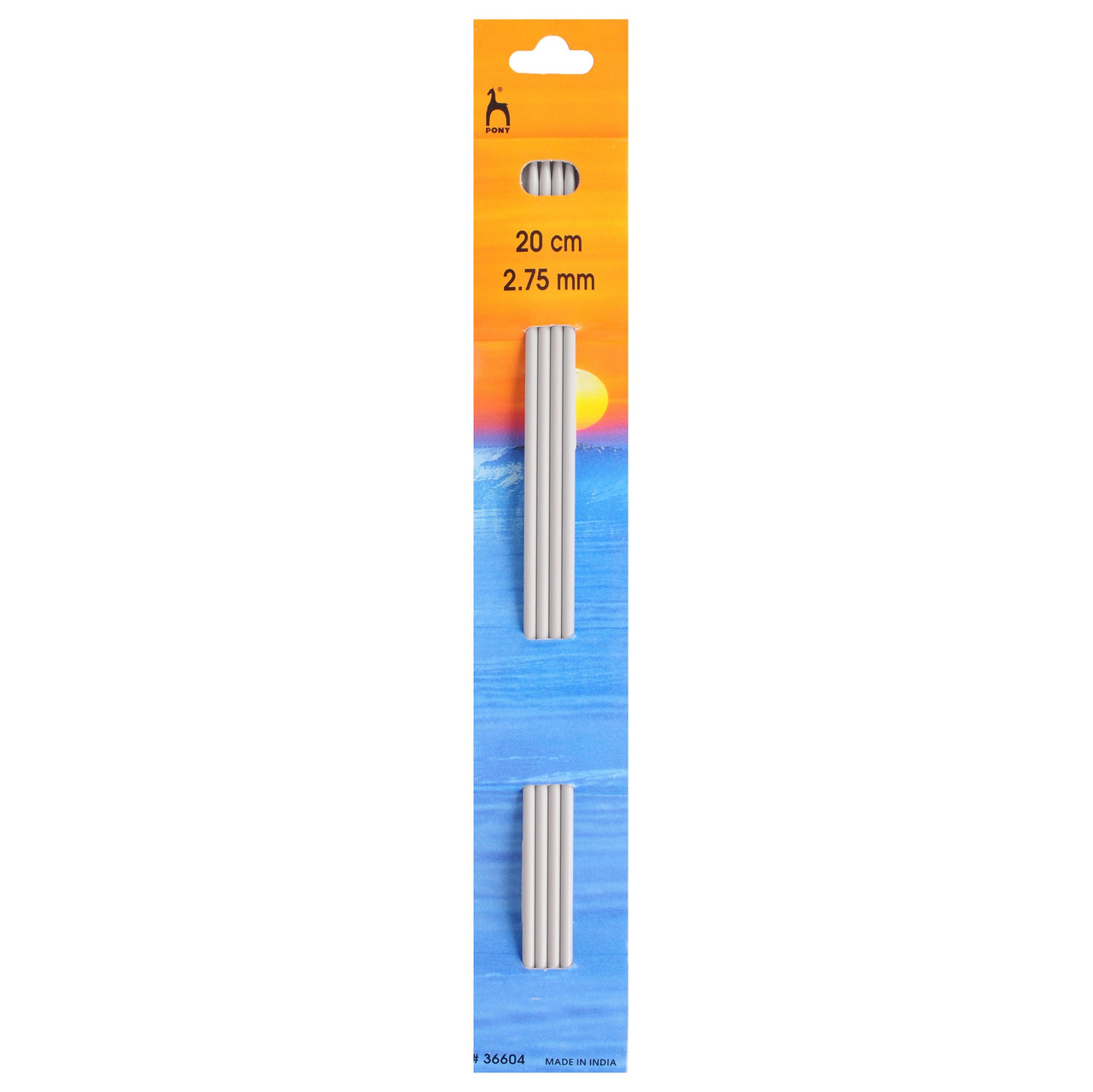 2.75mm Set of 4 Double-Ended Knitting Pins, 20cm length