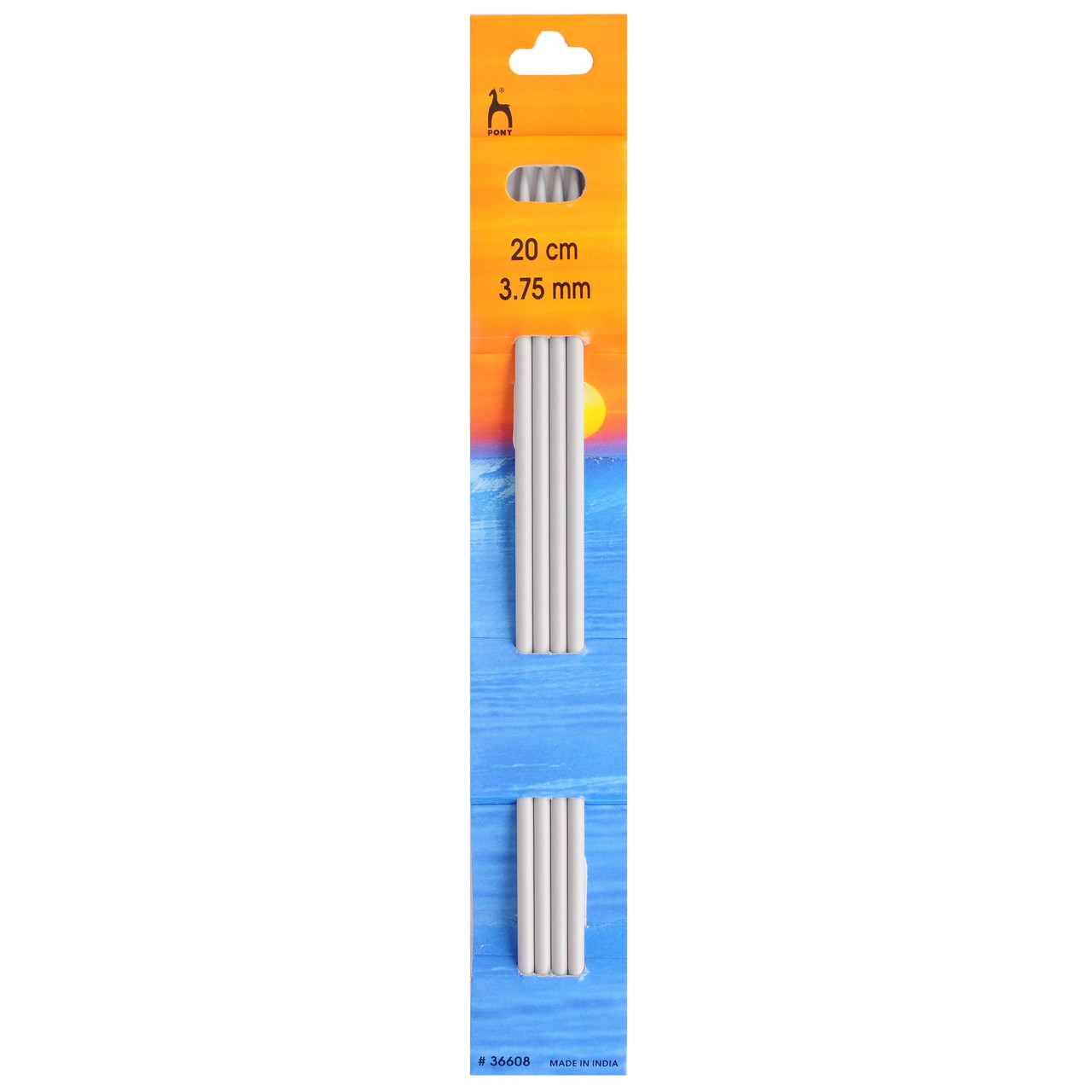 3.75mm Set of 4 Double-Ended Knitting Pins, 20cm length