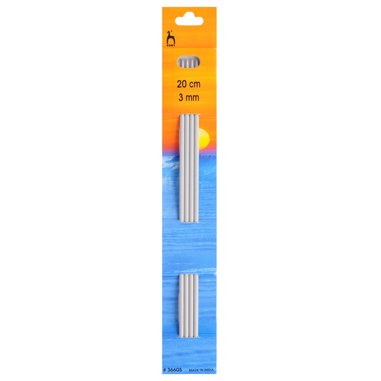 3.00mm Set of 4 Double-Ended Knitting Pins, 20cm length