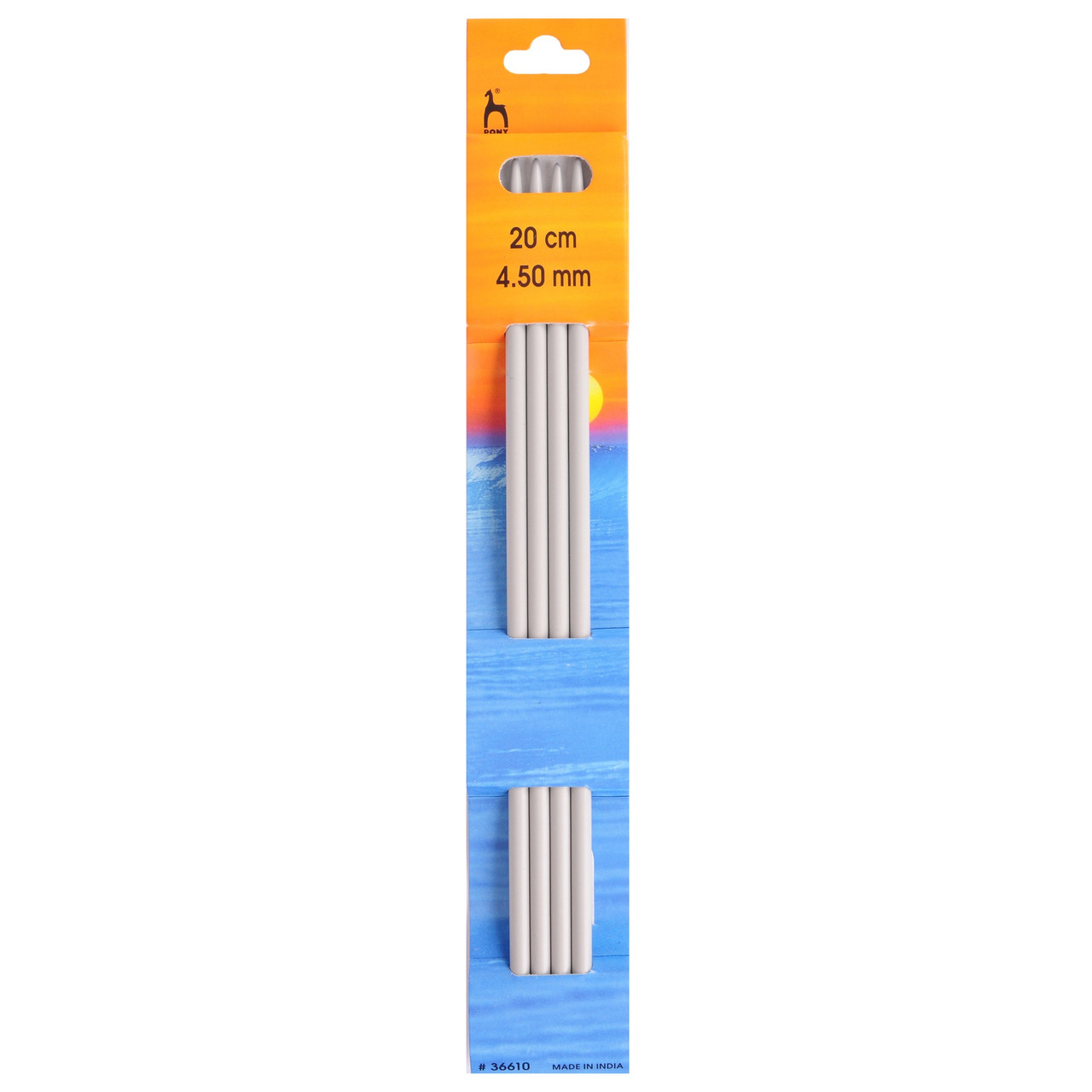 4.50mm Set of 4 Double-Ended Knitting Pins, 20cm length