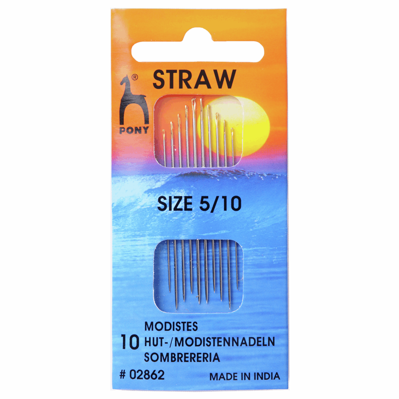 Hand Sewing Needles - Straw - Assorted Sizes 5-10