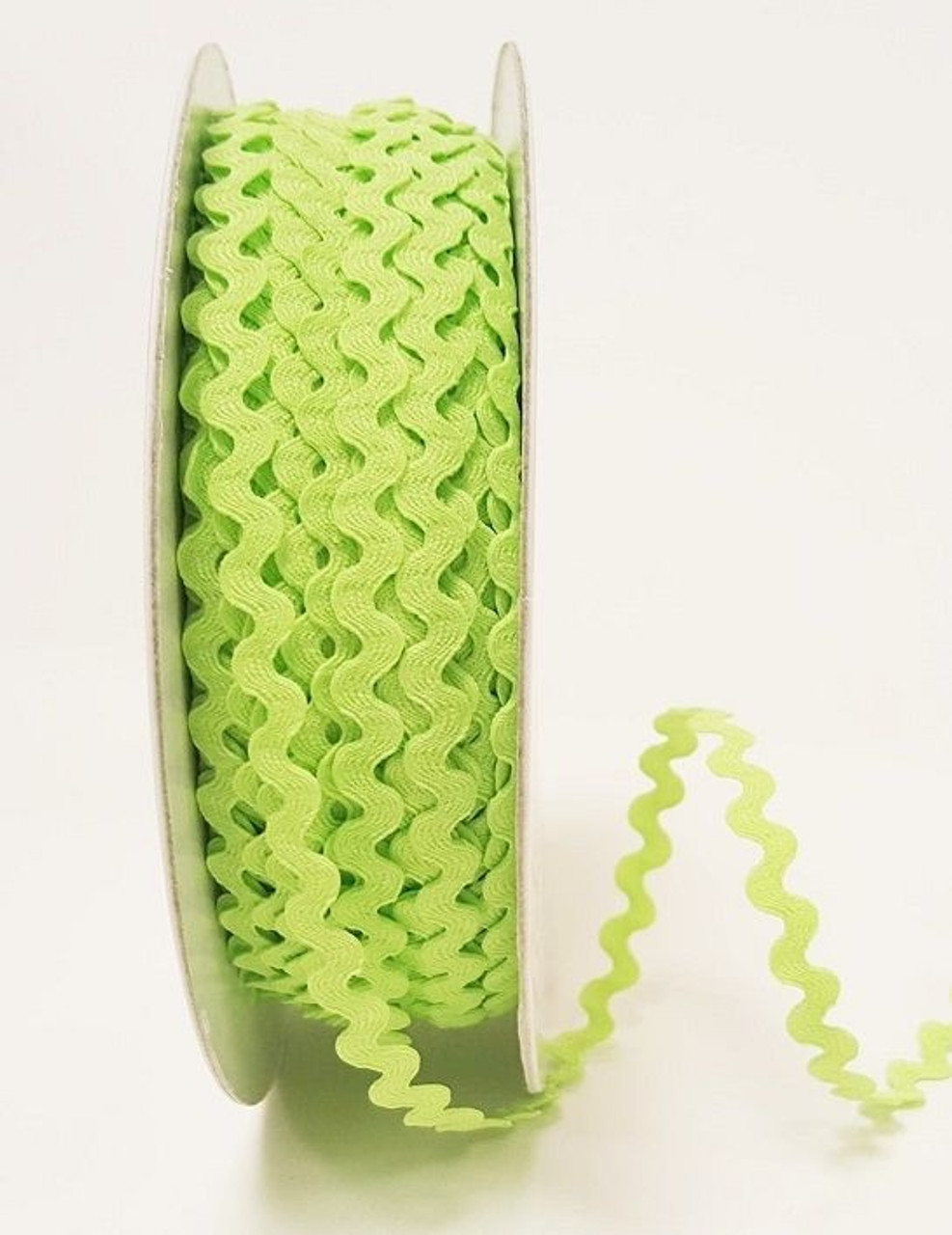 Celery Green 7mm Ric Rac Trim, Sold Per Metre