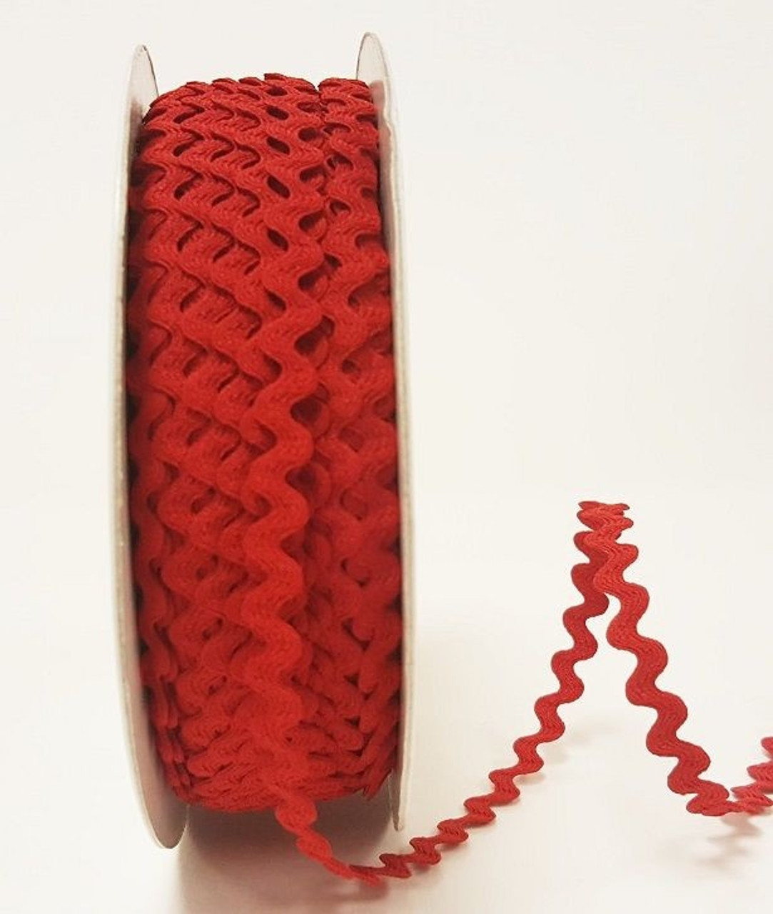 Red 7mm Ric Rac Trim, Sold Per Metre