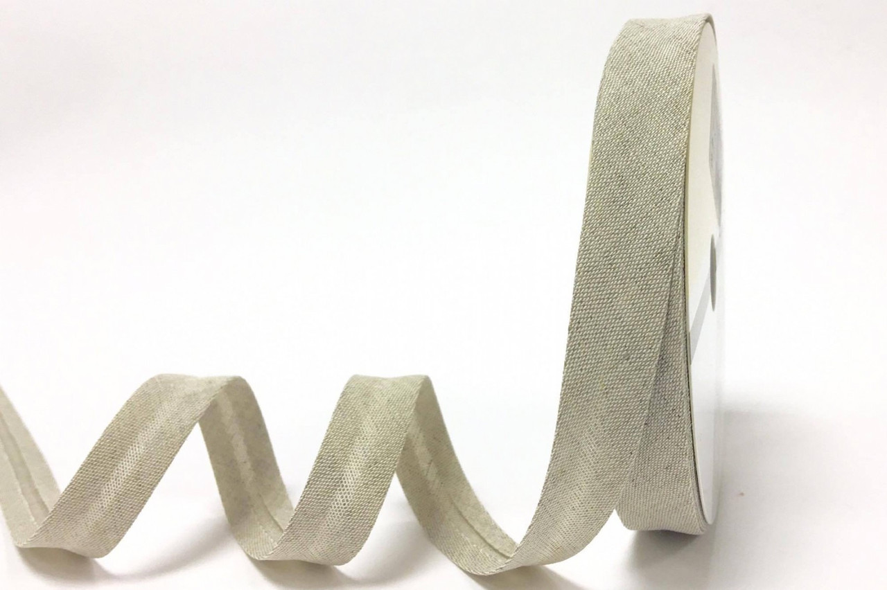 Linen Bias Binding, 18mm wide, Sold Per Metre