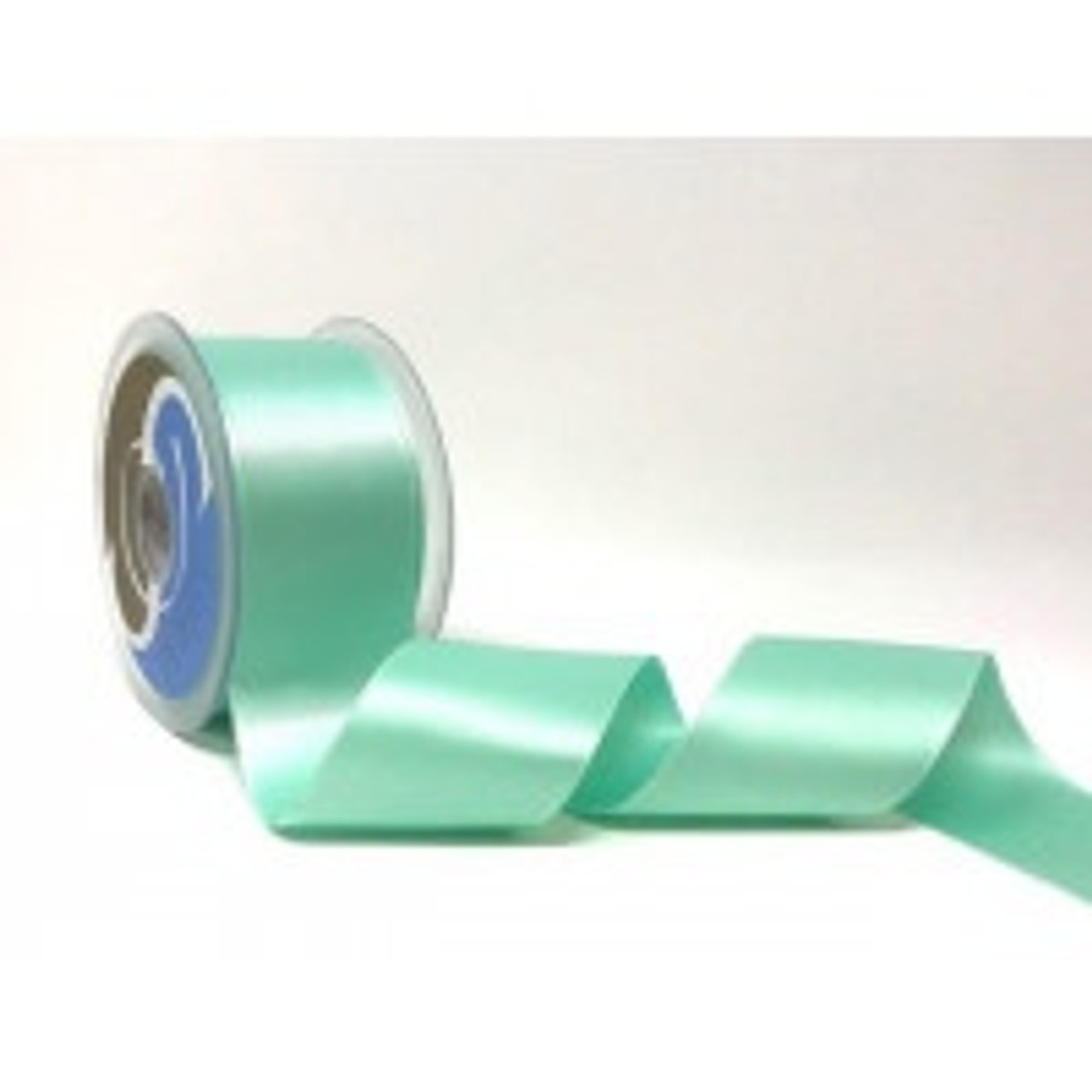 Aqua Satin Ribbon, 50mm wide, Sold Per Metre