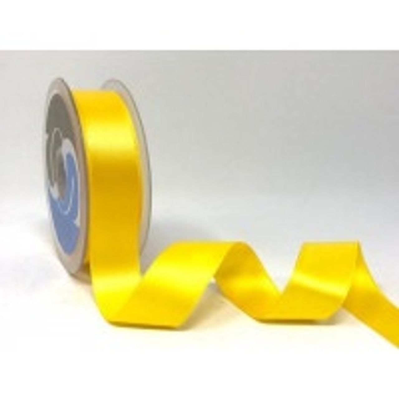 Golden Yellow Satin Ribbon, 25mm wide, Sold Per Metre