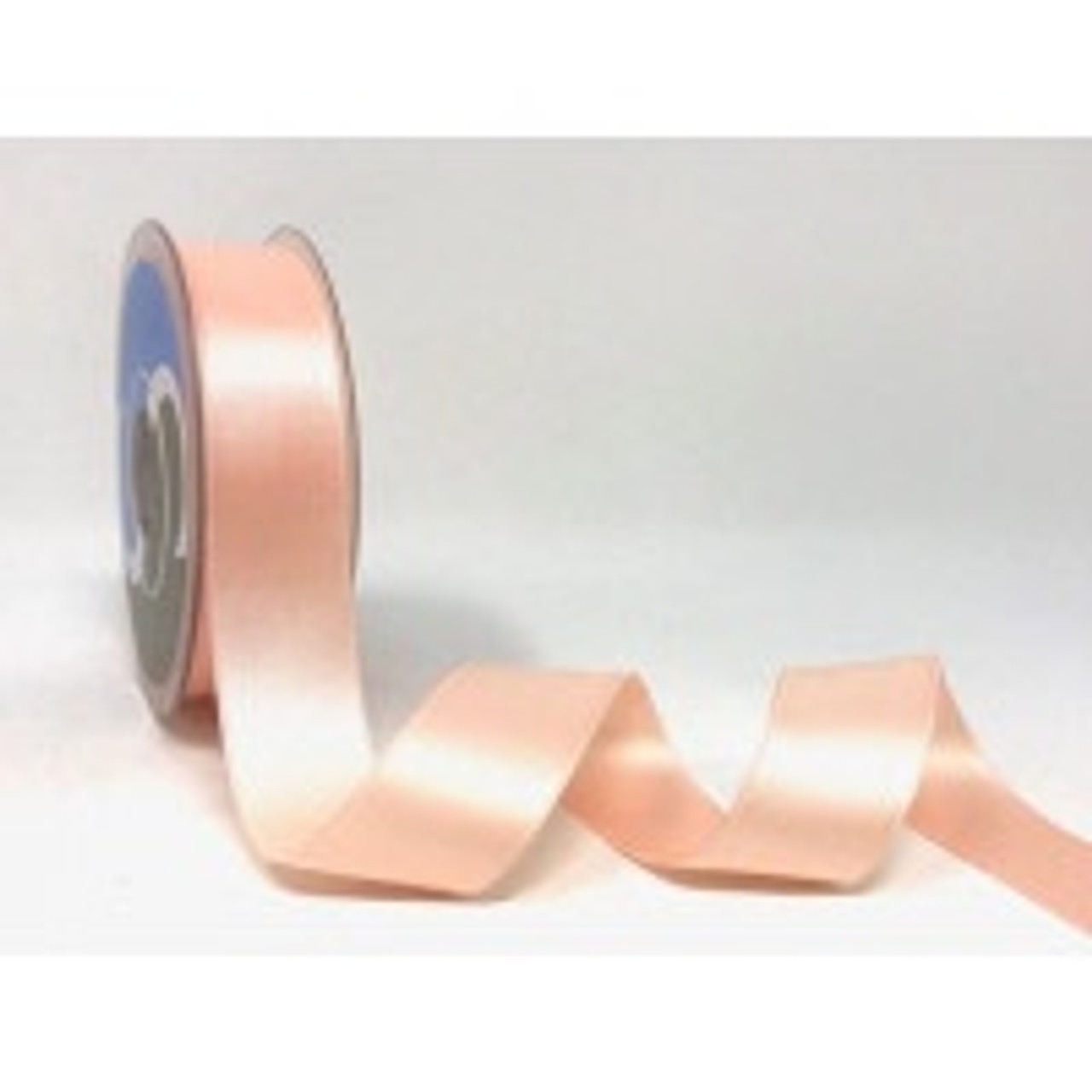 Pale Peach Satin Ribbon, 25mm wide, Sold Per Metre
