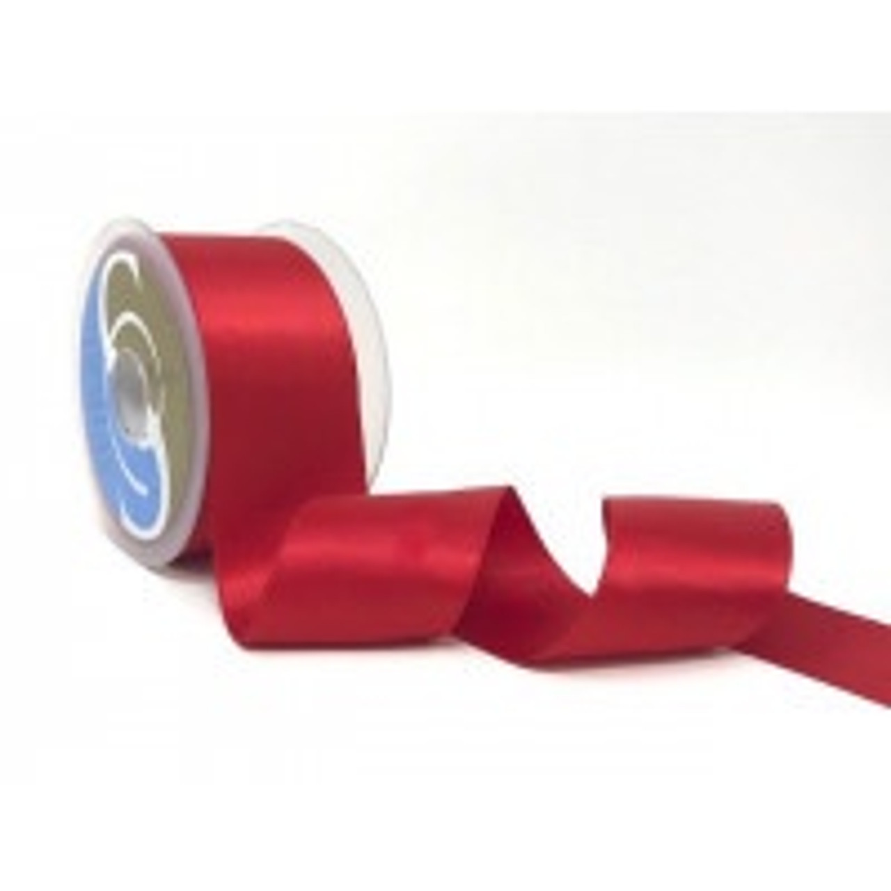 Red Satin Ribbon, 50mm wide, Sold Per Metre