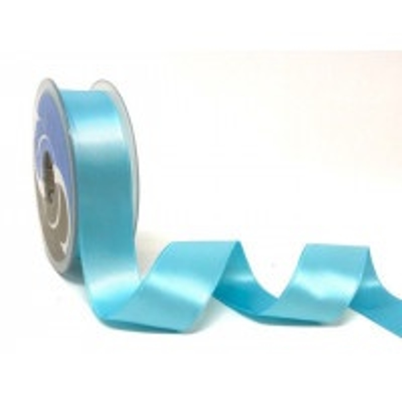 Pale Turquoise Satin Ribbon, 25mm wide, Sold Per Metre