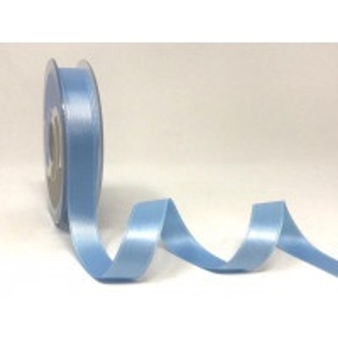 Pale Blue Satin Ribbon, 15mm wide, Sold Per Metre