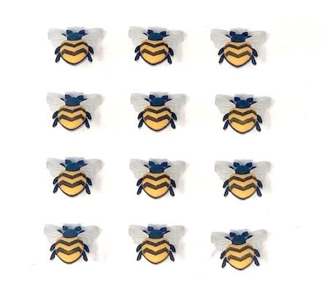 Honey Bee Novelty Buttons, Sold Individually