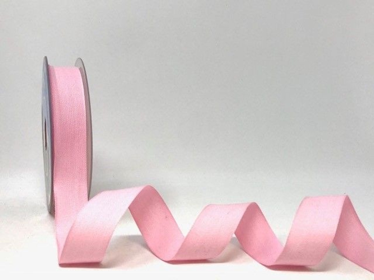 Pale Pink Cotton Blend Tape, 25mm wide, Sold Per Metre