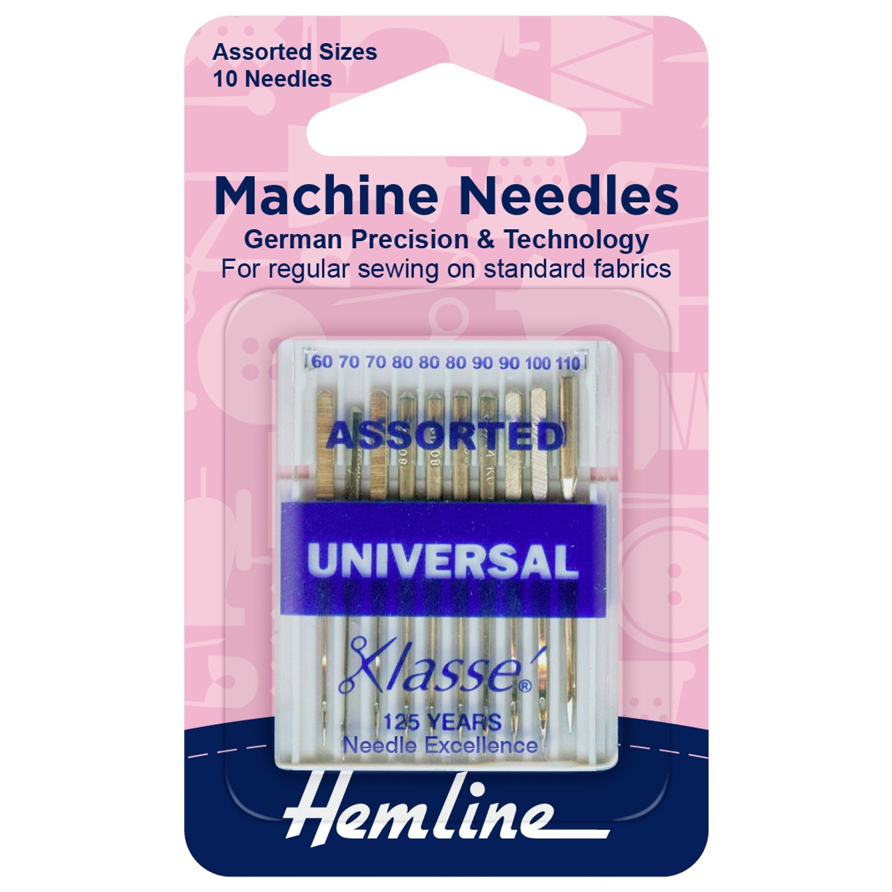 Machine Needles - Universal - Assorted Sizes 60 - 110 (10 needles)