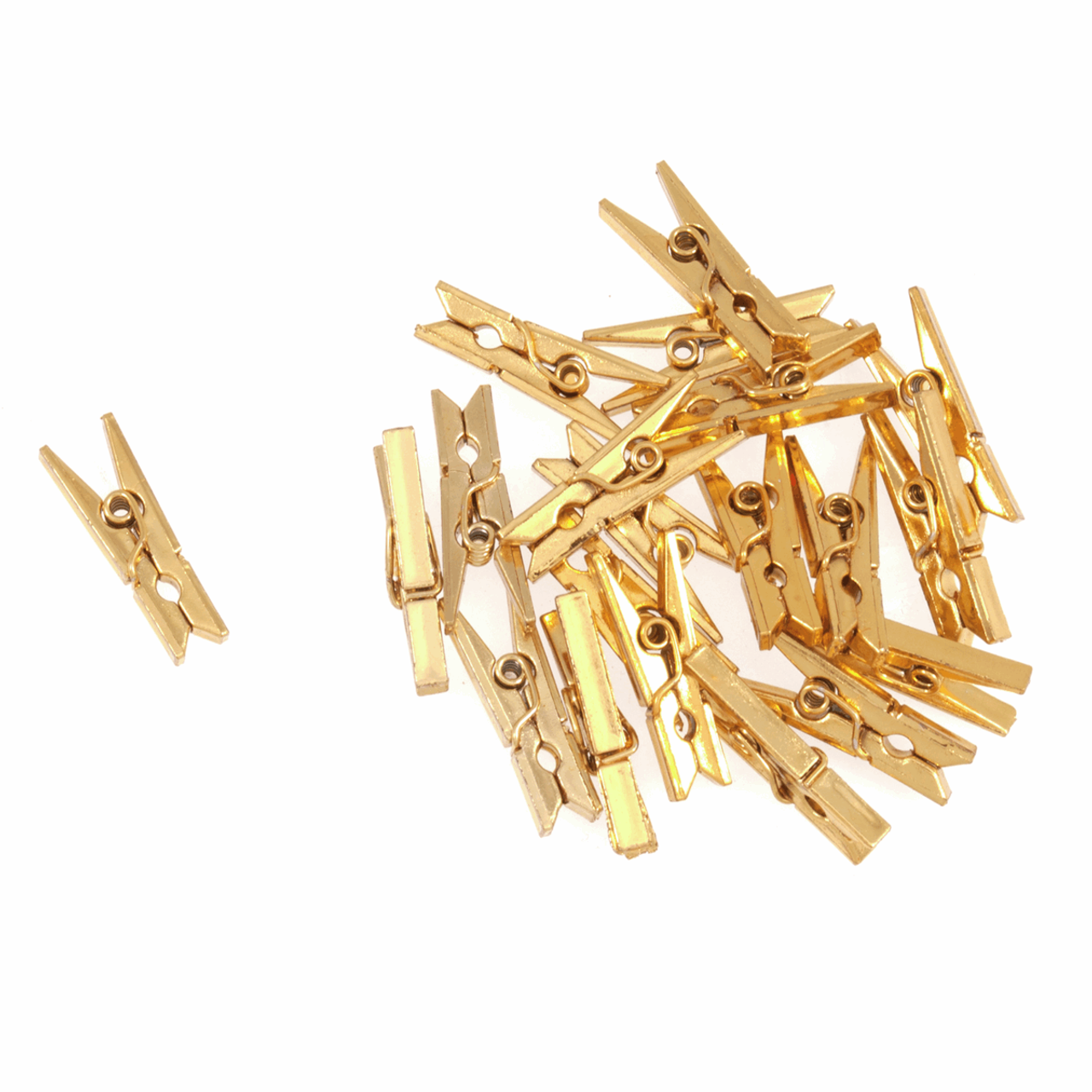 Metallic Gold Mini Pegs (20pc)