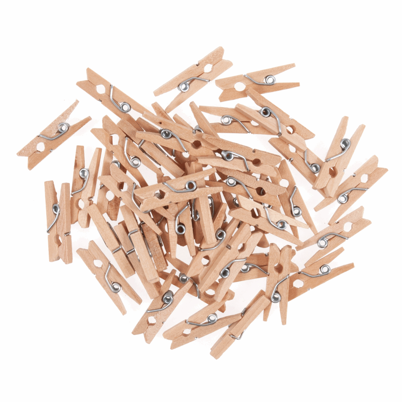 Natural Wood Mini Pegs (45pc)