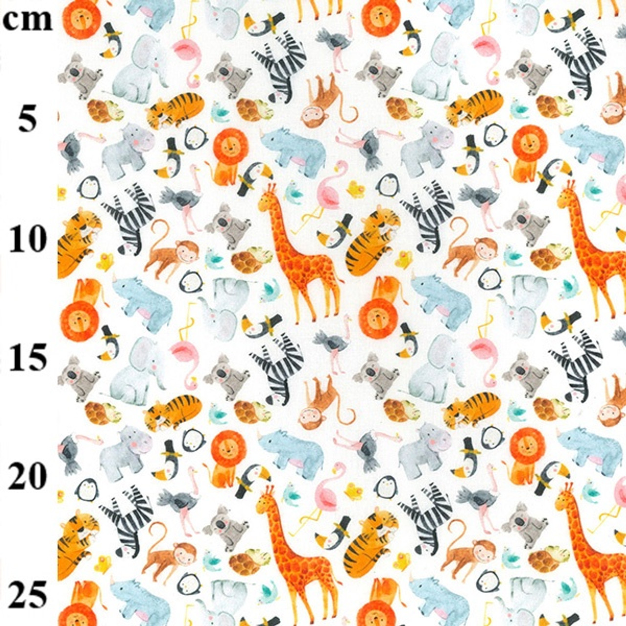 Wild Animals 100% Cotton Fabric, 150cm/60in wide, Sold Per HALF Metre