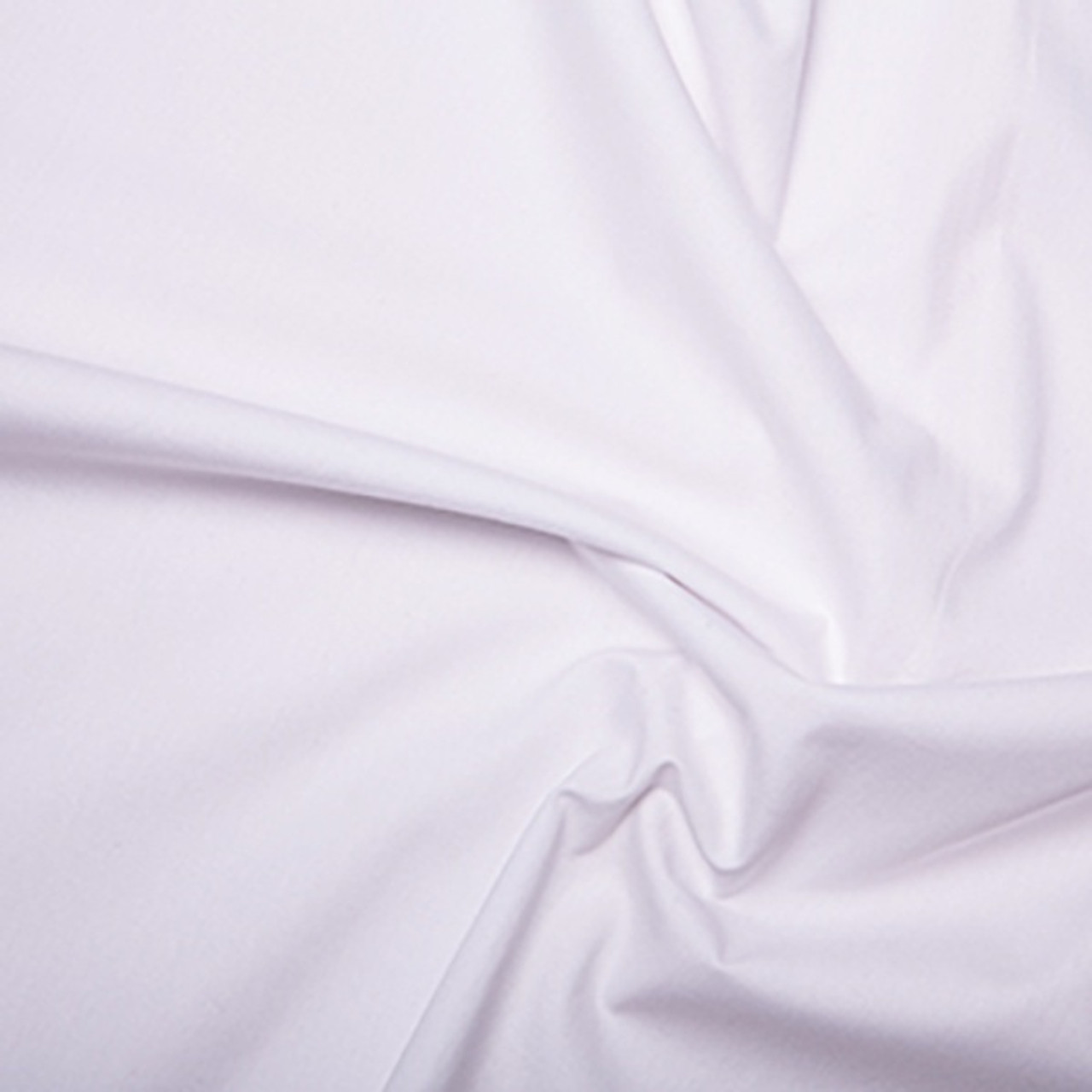 White Plain 100% Cotton Poplin Fabric, 112cm/44in wide, Sold Per HALF Metre
