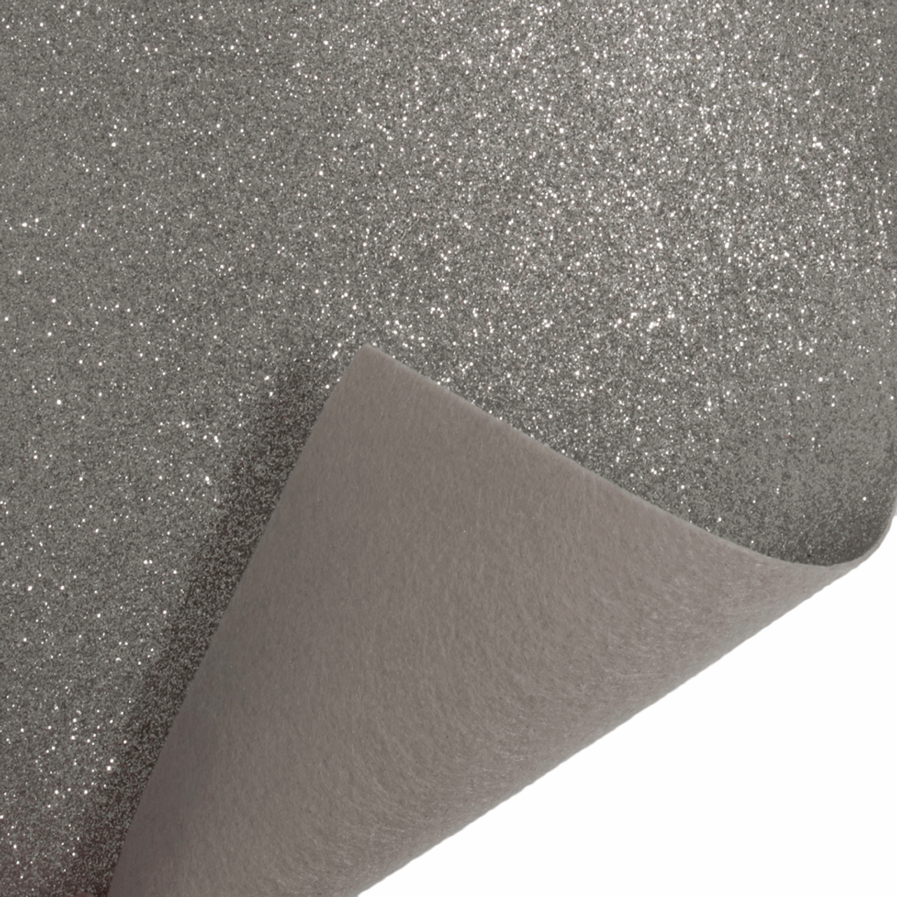 Silver Glitter Felt Sheet (23cm x 30cm)