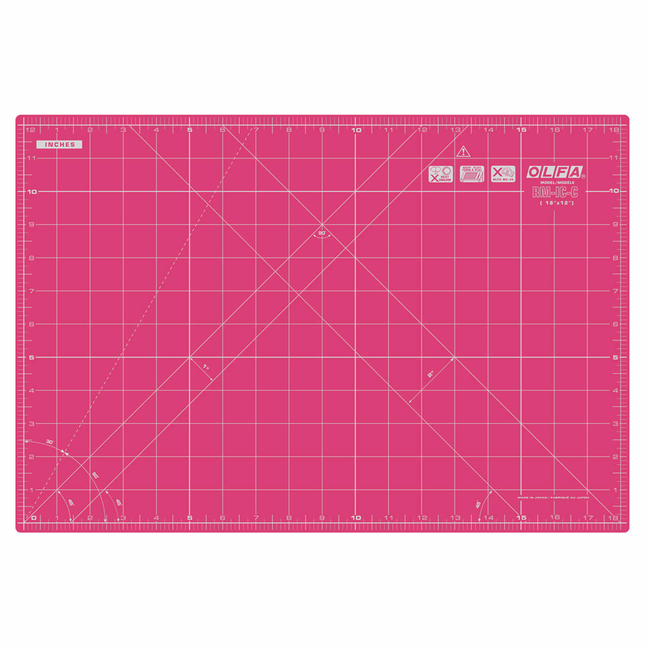 Pink 12in x 18in Self-Healing Cutting Mat