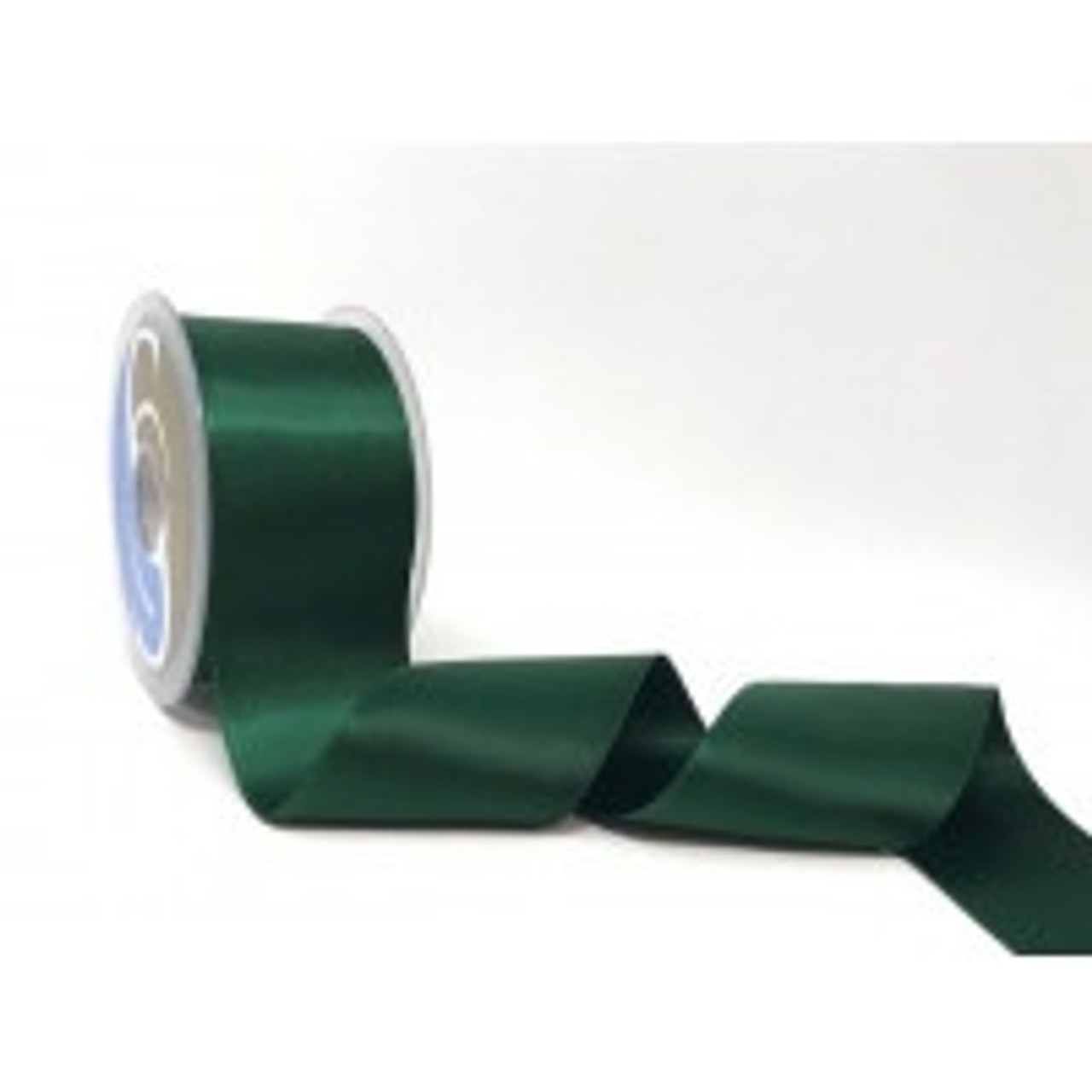 Bottle Green Satin Ribbon, 50mm wide, Sold Per Metre