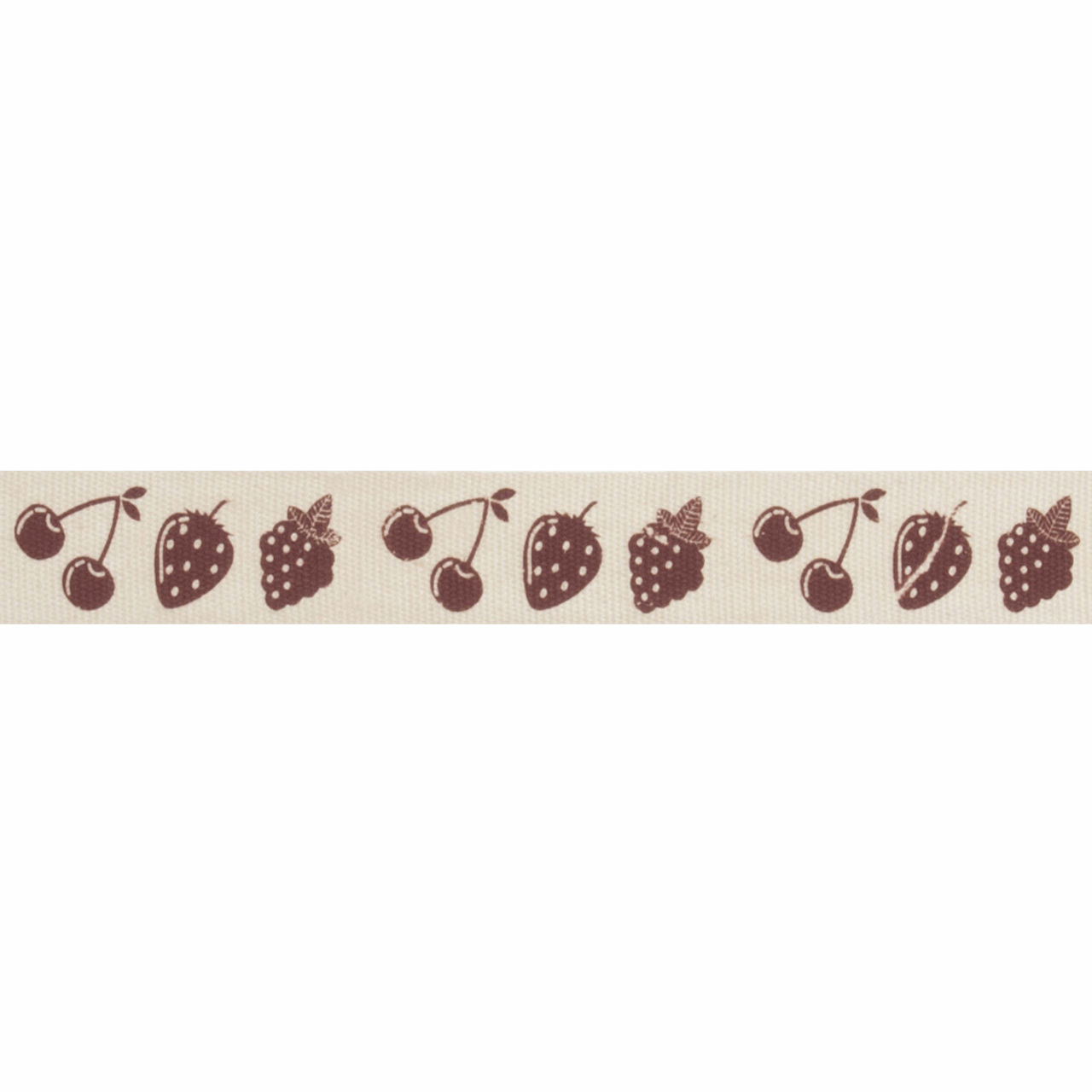 Jam Fruit Baking Themed Cotton Ribbon, 15mm (9/16in) wide (Sold Per Metre)