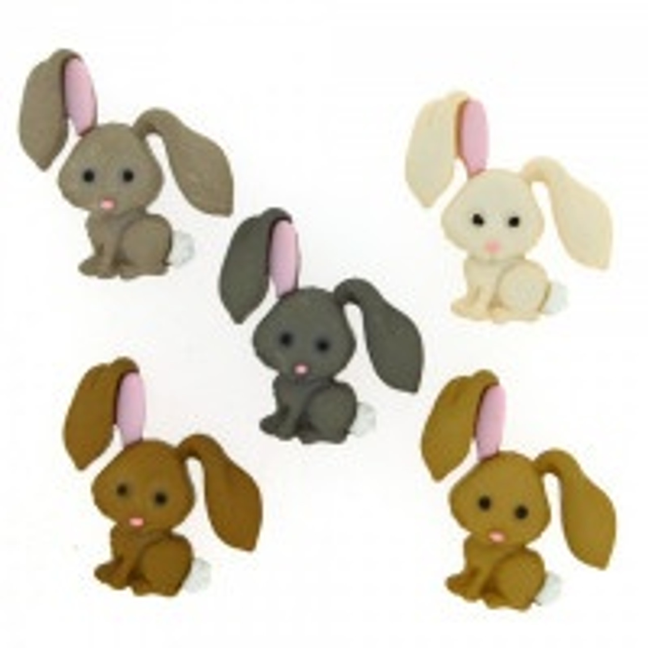 Bunny Rabbit Novelty Buttons, Assorted Colours *Sold Individually*