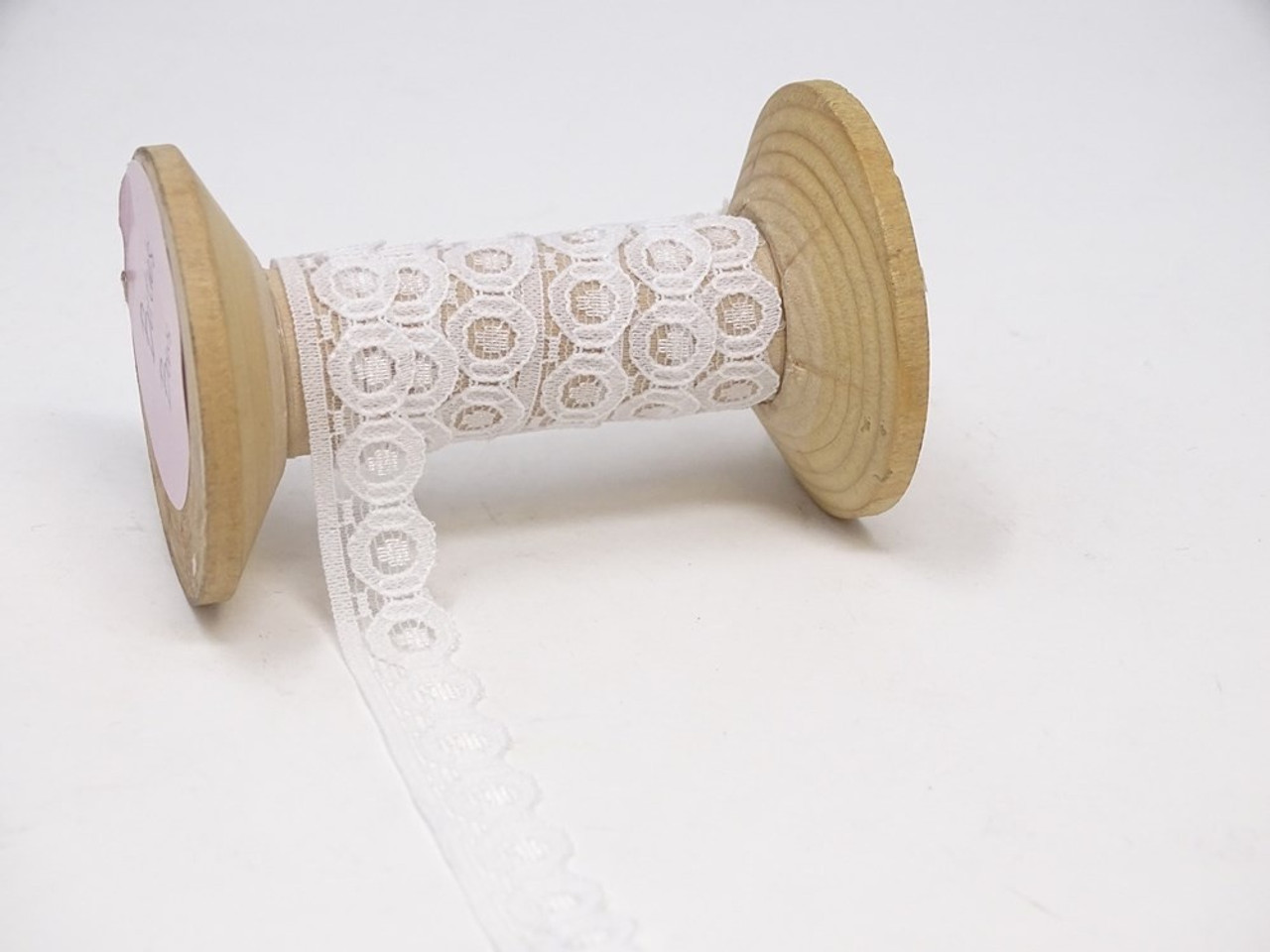 Ivory 1/2" Flat Single-Edge Nylon Lace- sold by the metre