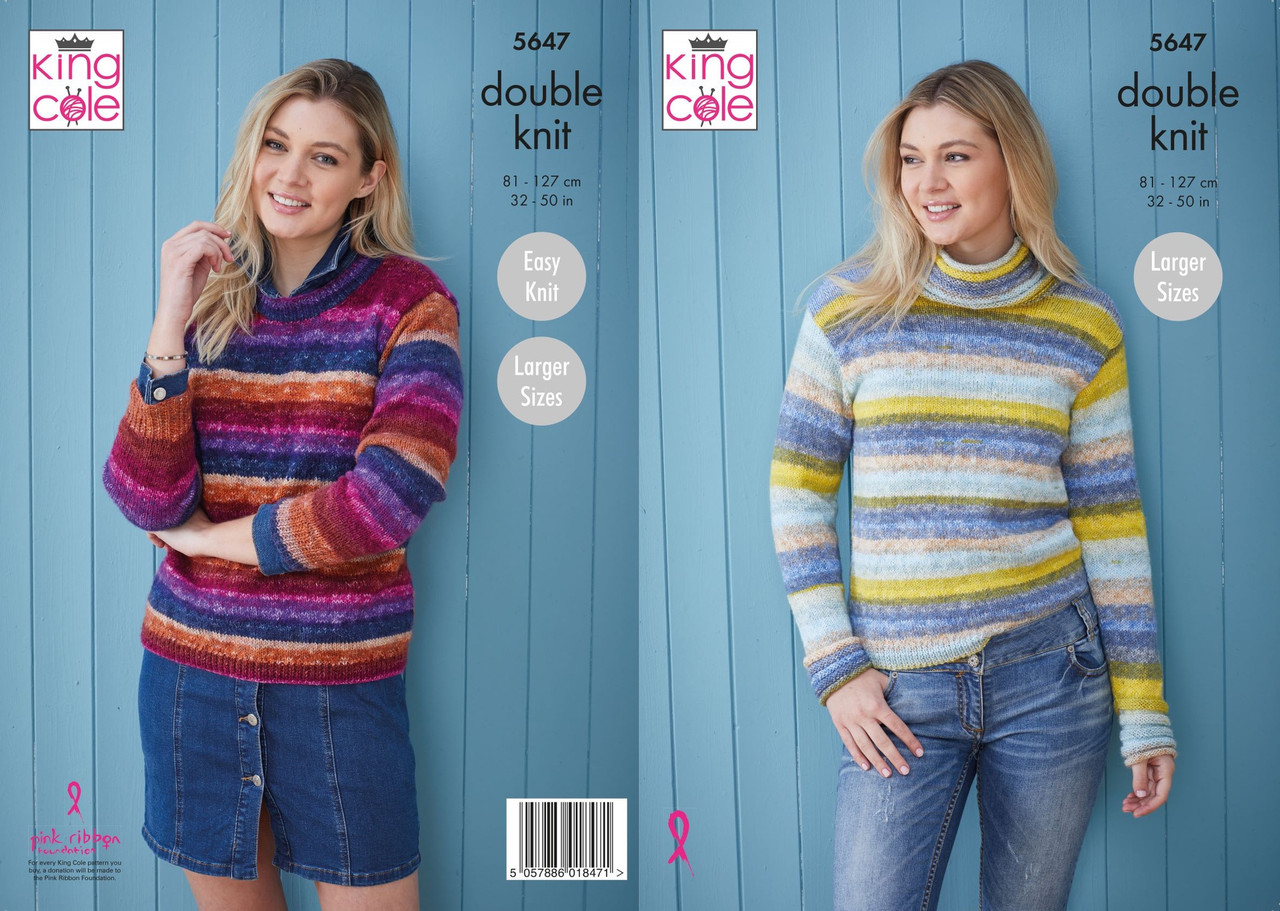 5647 - Sweaters Knitted in Bramble DK - 81-127cm / 32-50in