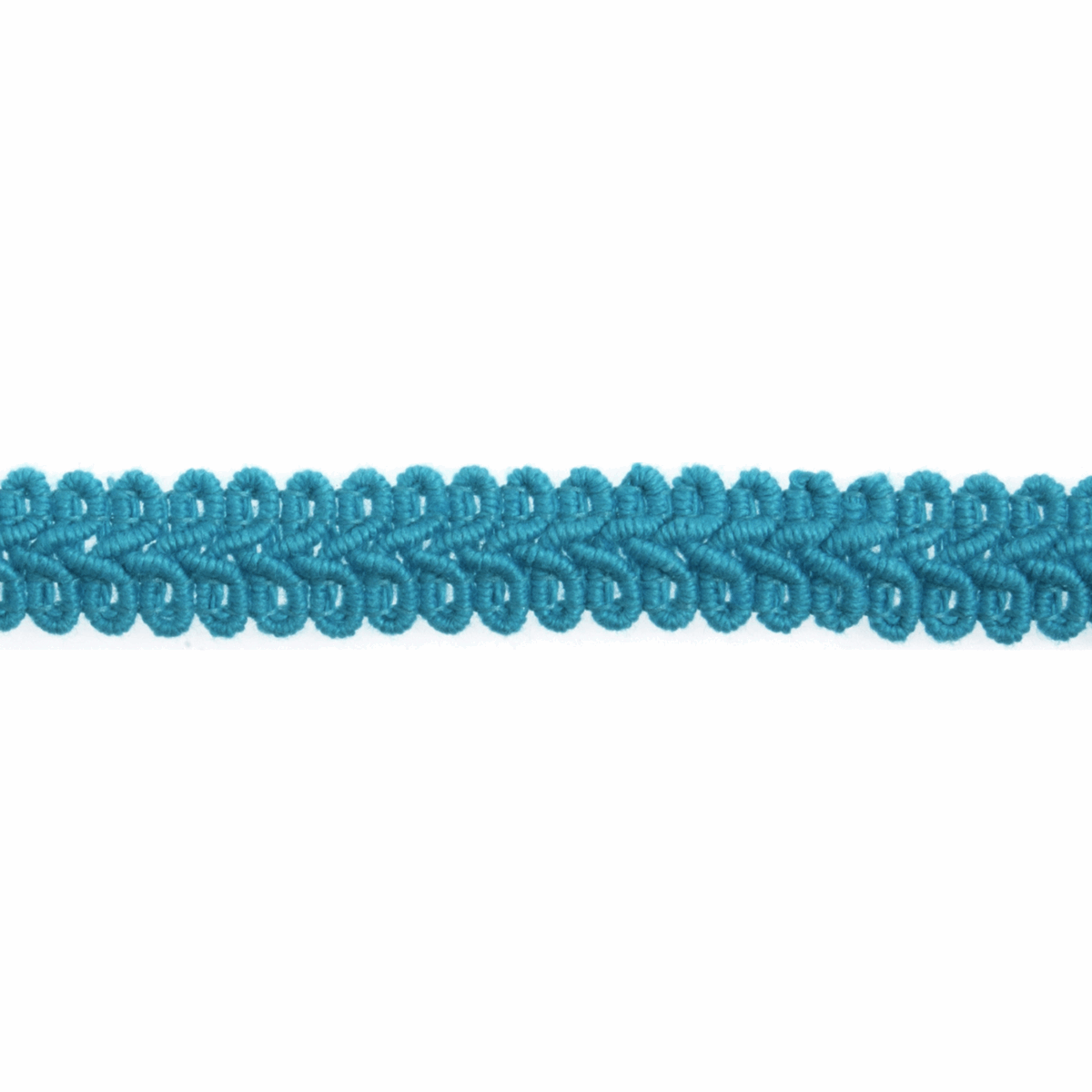 Turquoise Gimp Braid Upholstery Trim, 15mm (3/8in) wide, Sold Per Metre