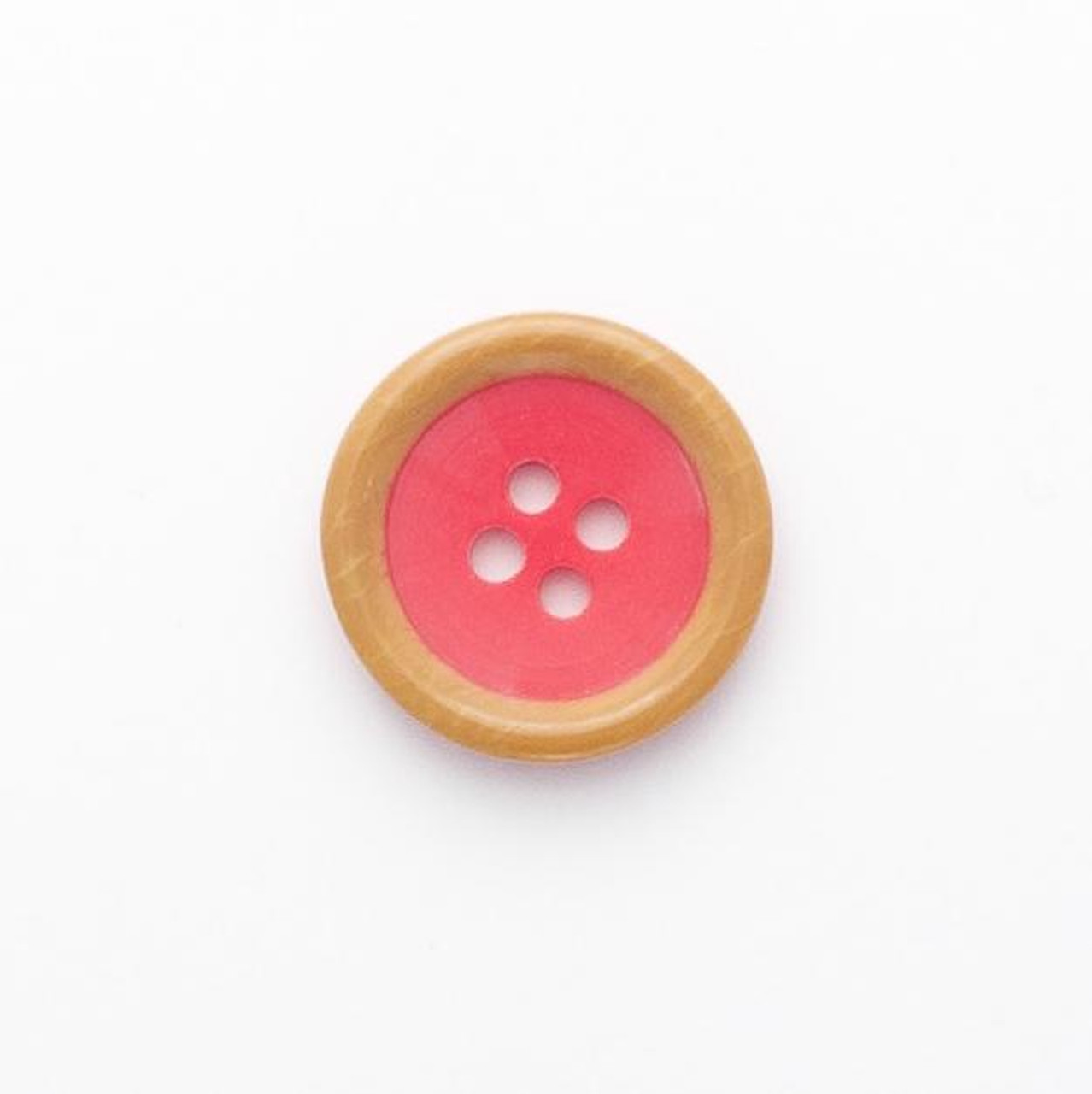 Cerise 4 Hole Buttons, 20mm Diameter (Sold Individually)