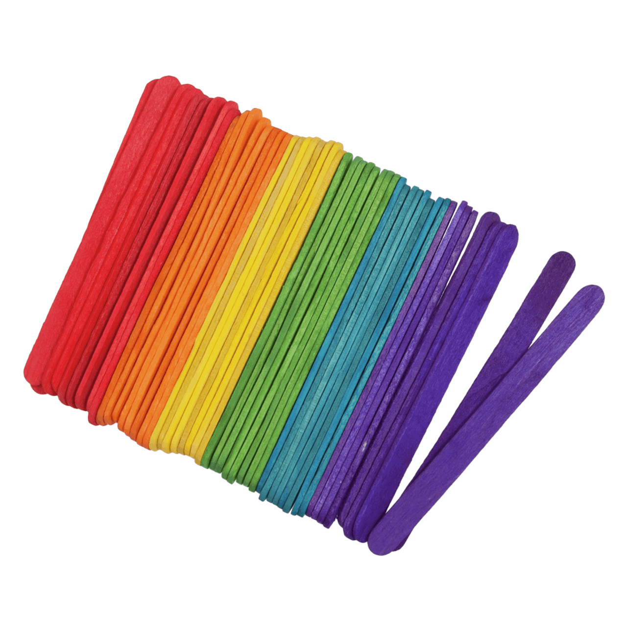 Lollypop Sticks Wooden Multi-Coloured ( 113 x 10mm) Pack of 50