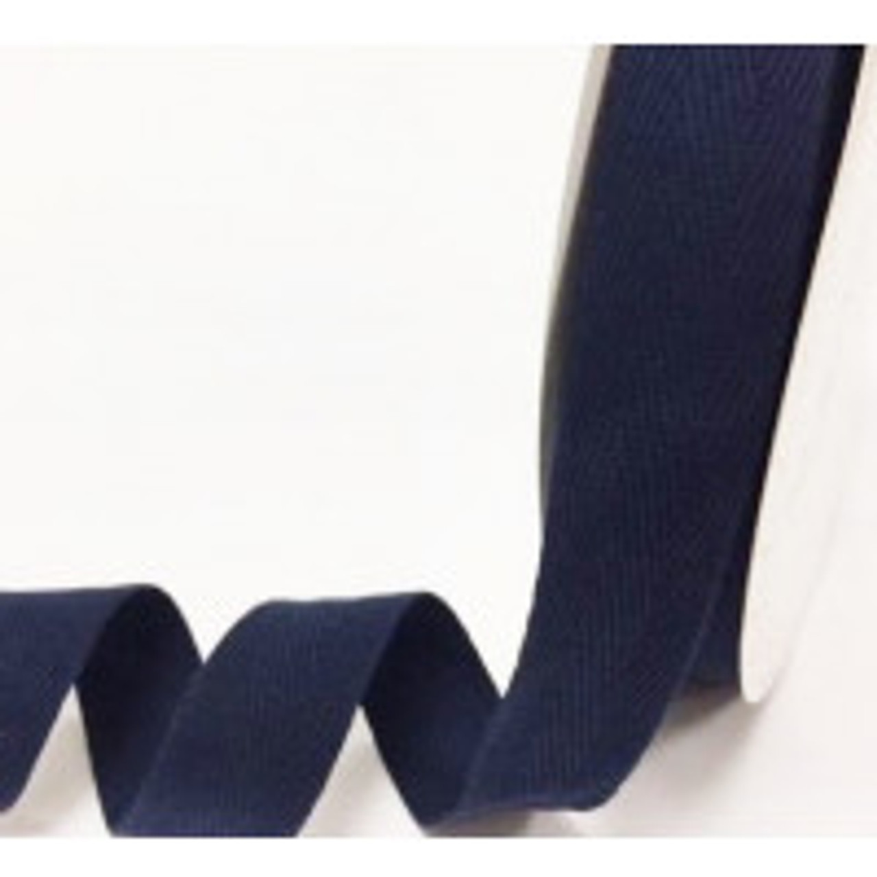 Navy 100% Cotton Twill Webbing, 40mm wide, Sold Per Metre