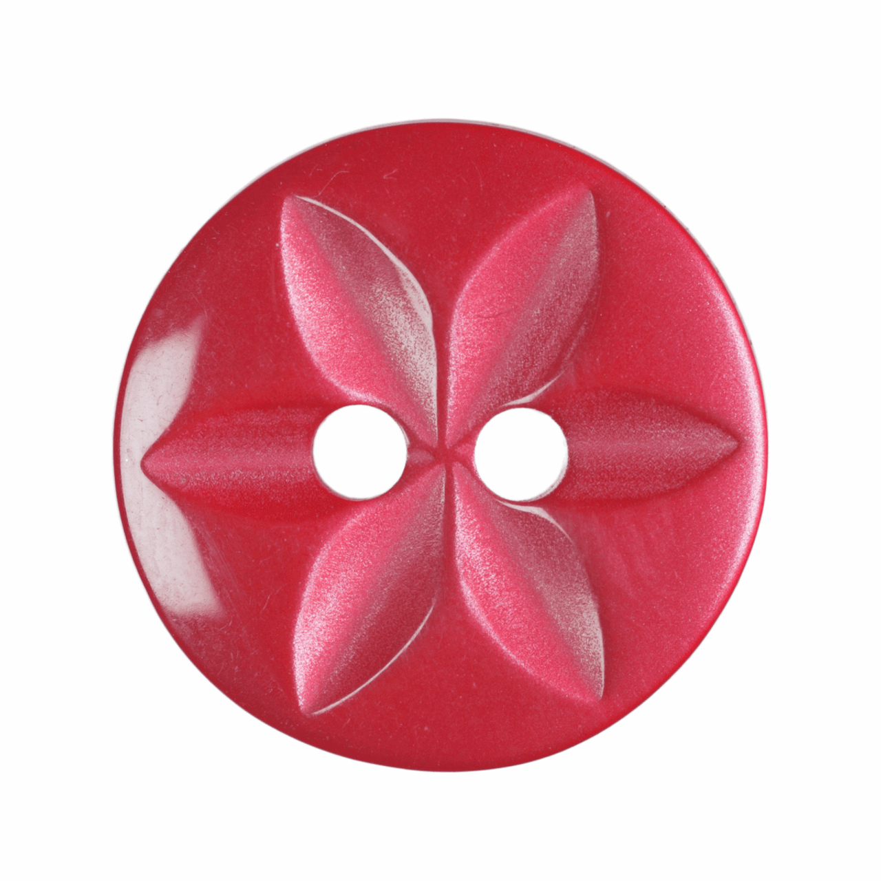 Red Star Button, 11mm (7/16in) Diameter (Sold Individually)