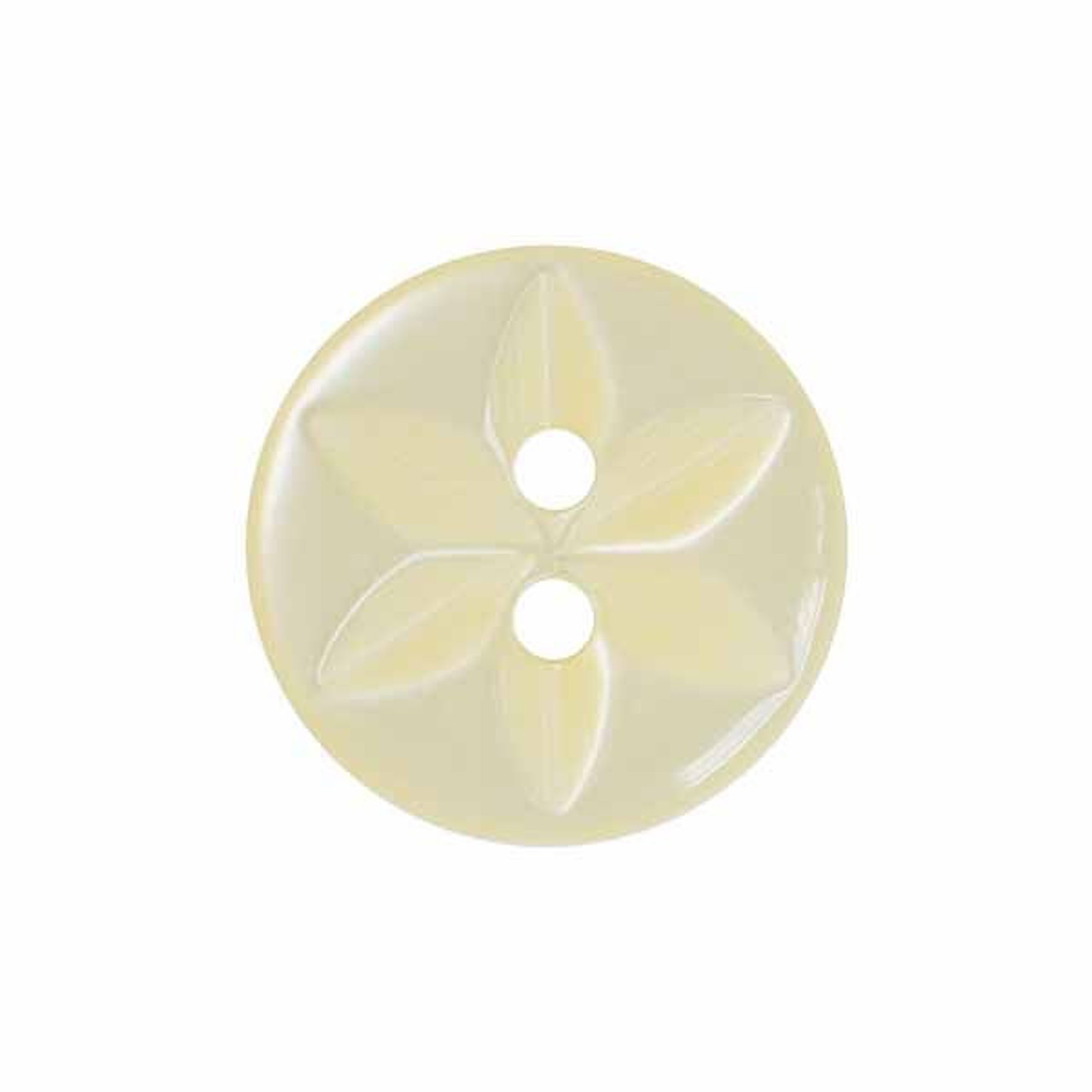 Cream Star Button, 11mm (7/16in) Diameter (Sold Individually)