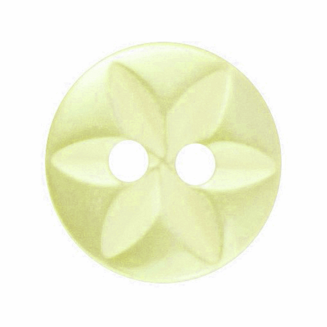 Pale Yellow Star Button, 11mm (7/16in) Diameter (Sold Individually)