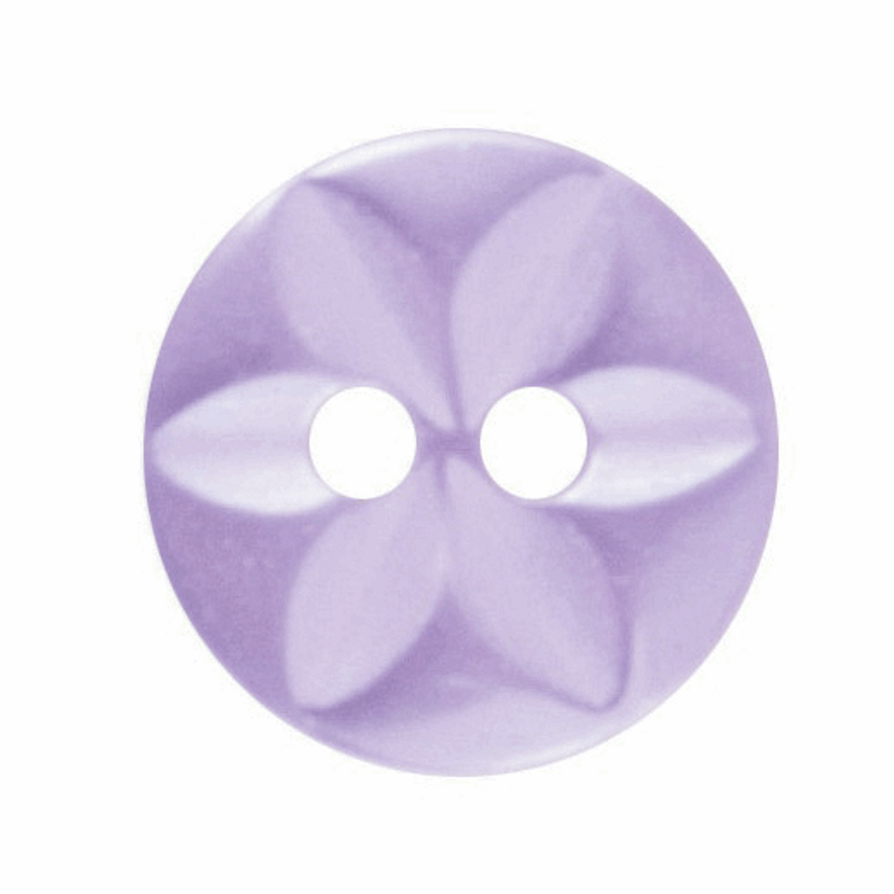 Lilac Star Button, 11mm (7/16in) Diameter (Sold Individually)