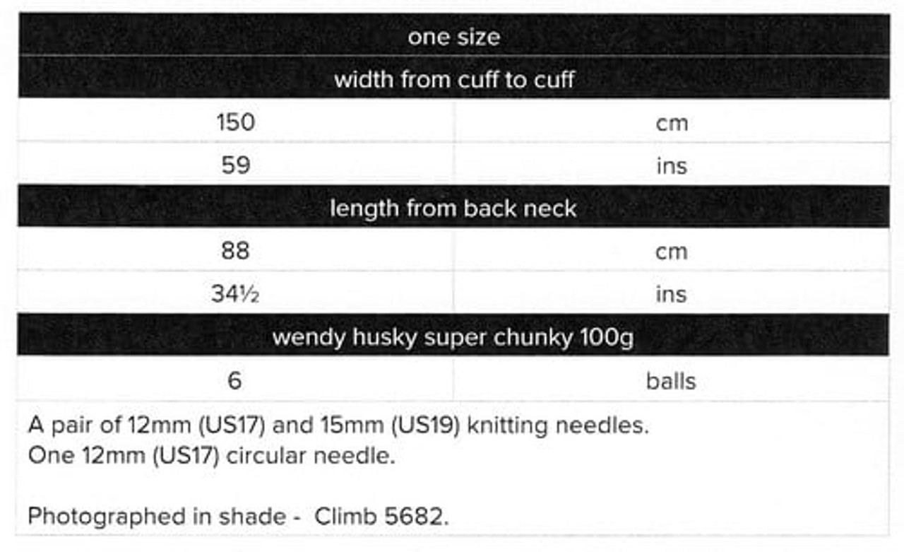 Wendy Husky Super Chunky - Cocoon Wrap (6172)