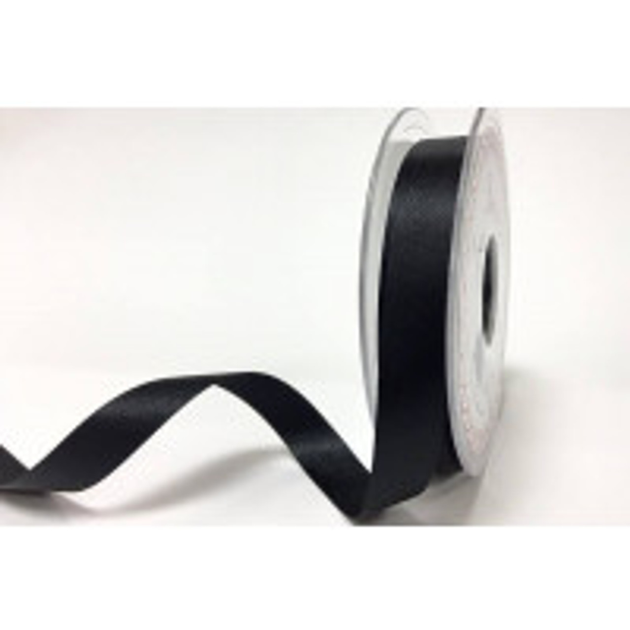 15mm 10 Black Double Satin Berisfords Ribbon ( Sold per Metre)