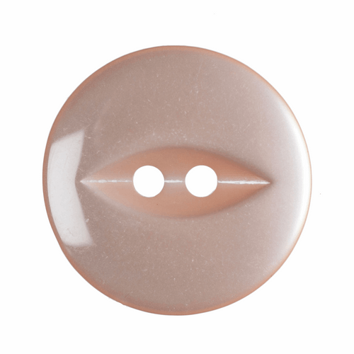 Peach Fish Eye Button - Available in 4 Sizes (Sold Individually)