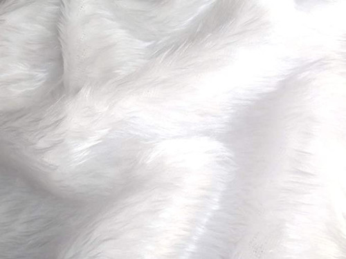 White Faux Fur Fabric, 152cm/60in wide, Sold Per HALF Metre