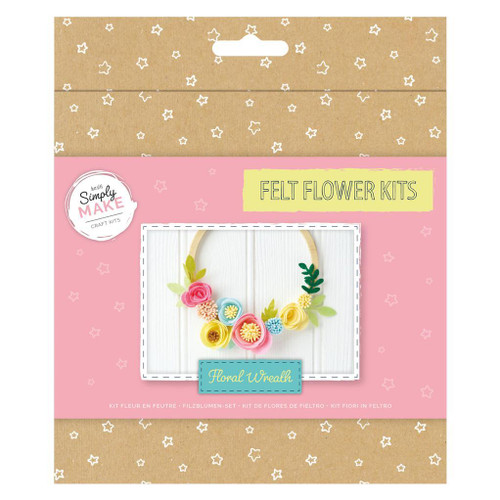 Simply Make - Felt Flower Kits - Floral Wreath