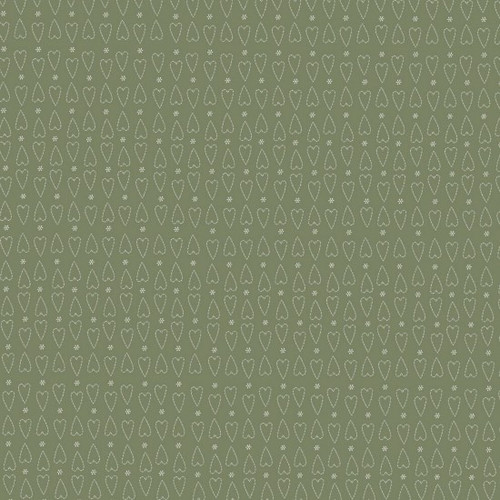 CORNER OF THE WOODS COL. 114 MOSS - 100% Cotton ( 112cm/44in wide, Sold Per HALF Metre)