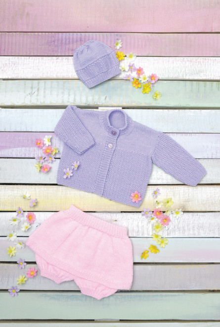 JB743 Baby Cardigan, Skort & Hat